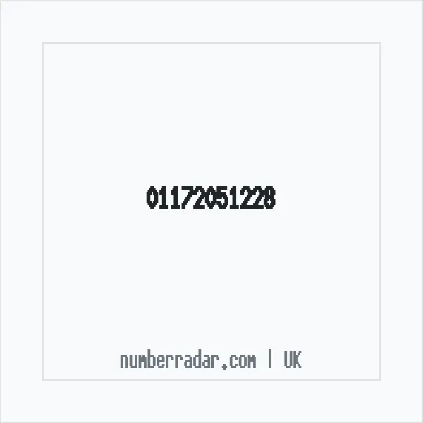 Reverse number check for +44 117 205 1228 — who called me?