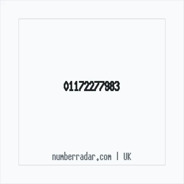 Reverse number check for +44 117 227 7983 — who called me?