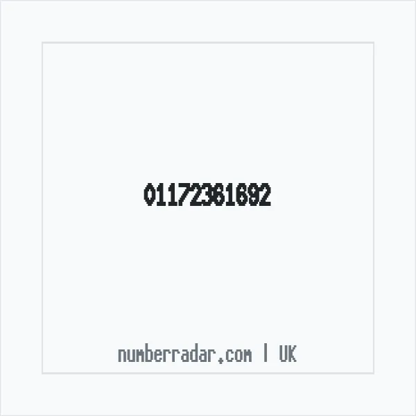 Reverse number check for +44 117 236 1692 — who called me?