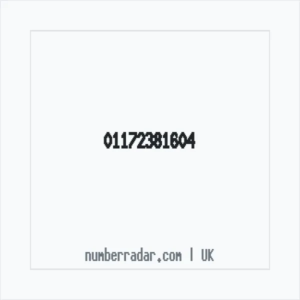 Reverse number check for +44 117 238 1604 — who called me?