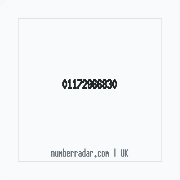 Reverse number check for +44 117 296 6830 — who called me?