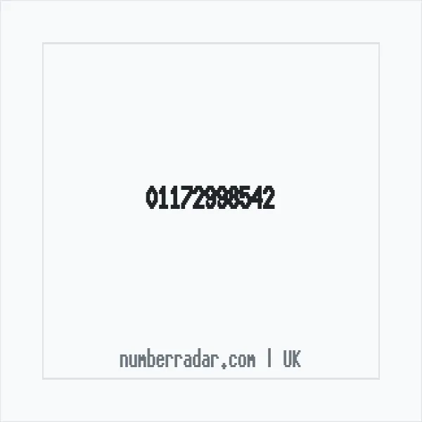 Reverse number check for +44 117 299 8542 — who called me?