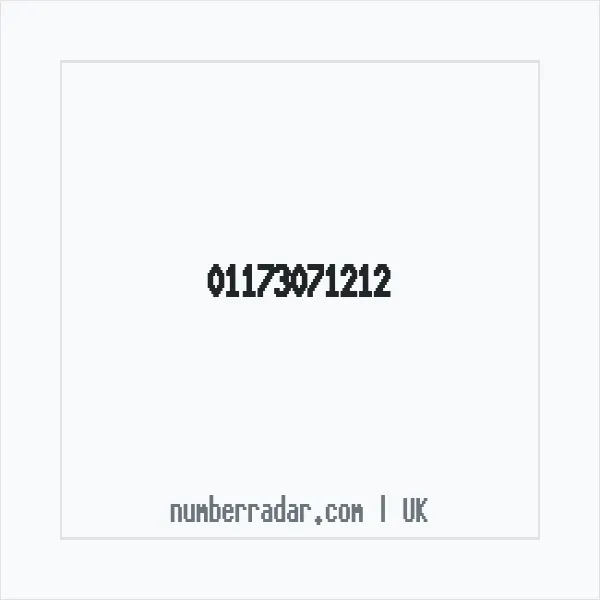 Reverse number check for +44 117 307 1212 — who called me?