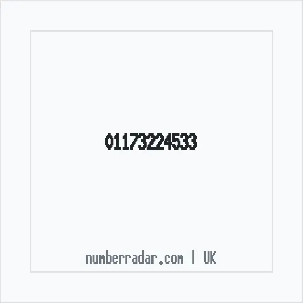 Reverse number check for +44 117 322 4533 — who called me?