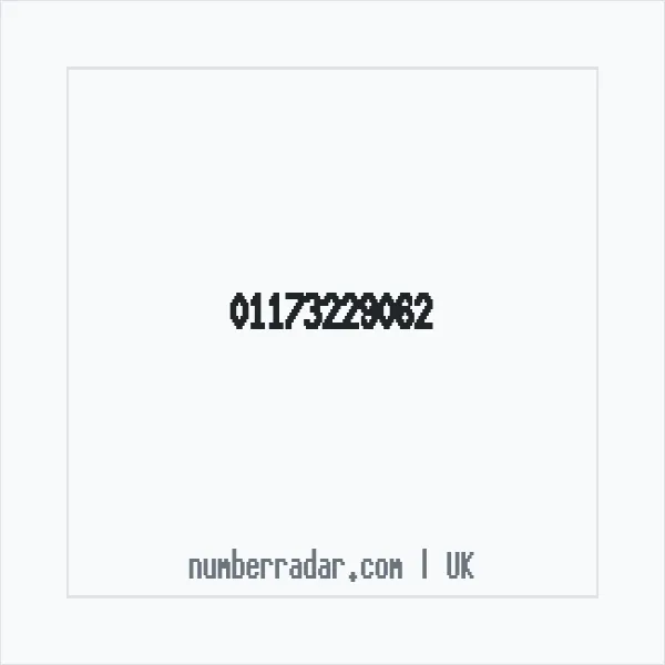 Reverse number check for +44 117 322 9062 — who called me?