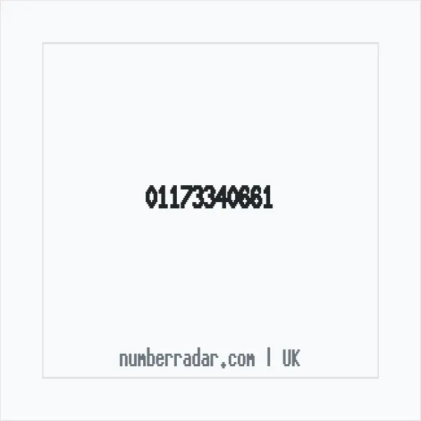 Reverse number check for +44 117 334 0661 — who called me?