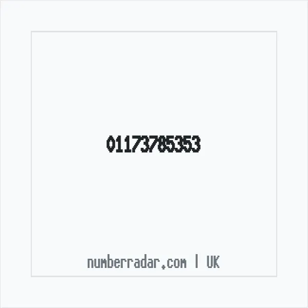 Reverse number check for +44 117 378 5353 — who called me?