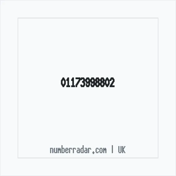 Reverse number check for +44 117 399 8802 — who called me?