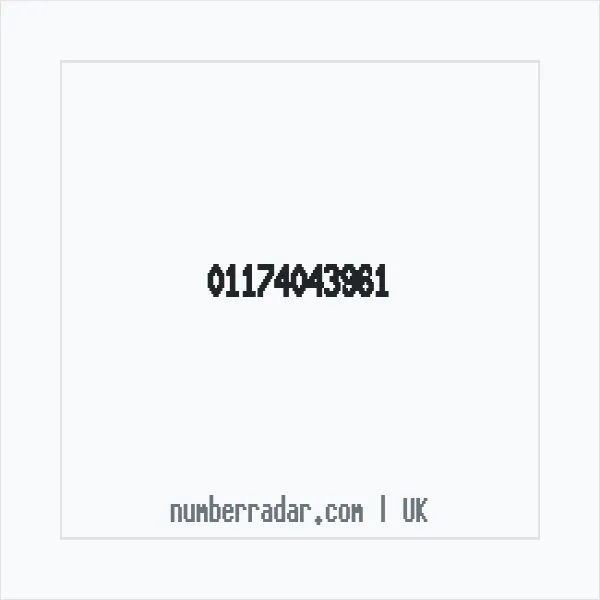Reverse number check for +44 117 404 3961 — who called me?