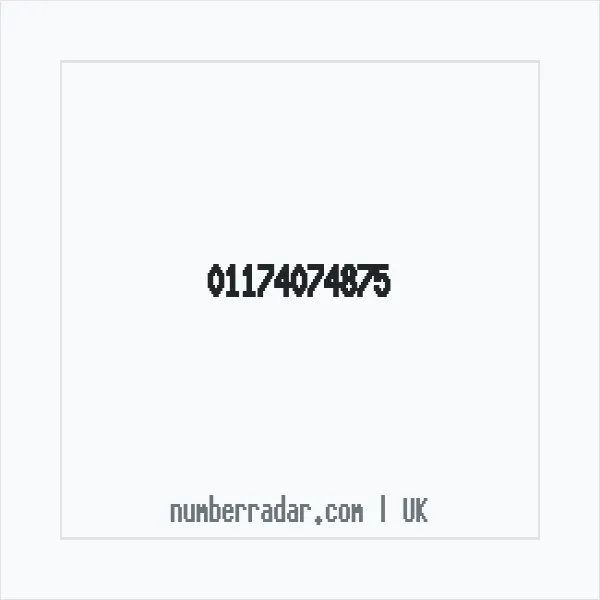 Reverse number check for +44 117 407 4875 — who called me?