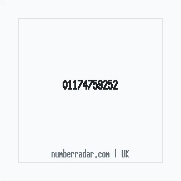 Reverse number check for +44 117 475 9252 — who called me?