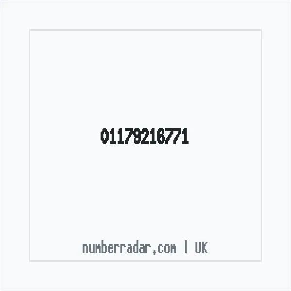 Reverse number check for +44 117 921 6771 — who called me?