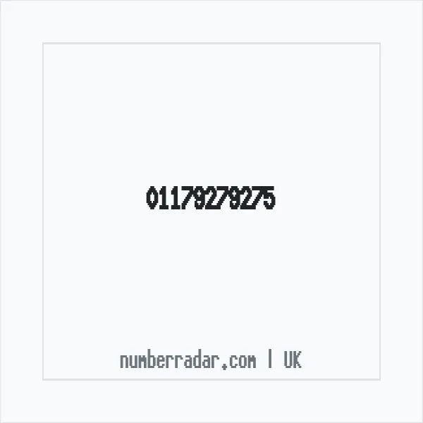Reverse number check for +44 117 927 9275 — who called me?