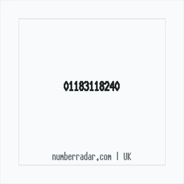 Reverse number check for +44 118 311 8240 — who called me?