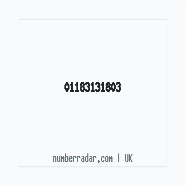 Reverse number check for +44 118 313 1803 — who called me?