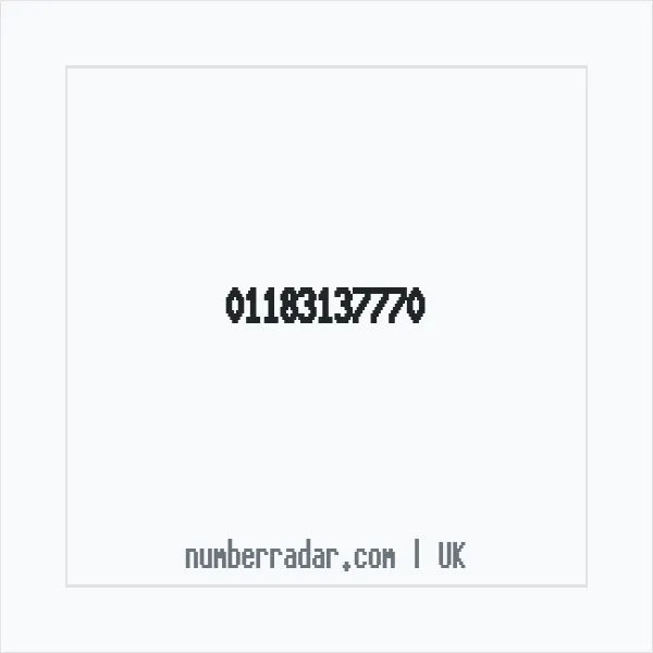 Reverse number check for +44 118 313 7770 — who called me?