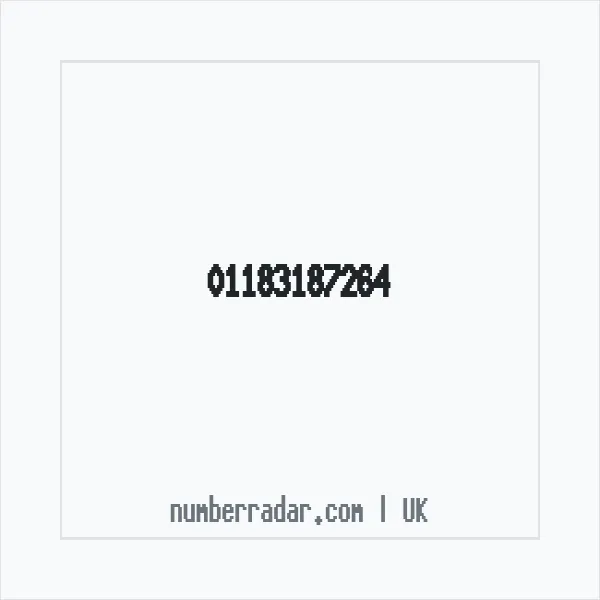 Reverse number check for +44 118 318 7264 — who called me?