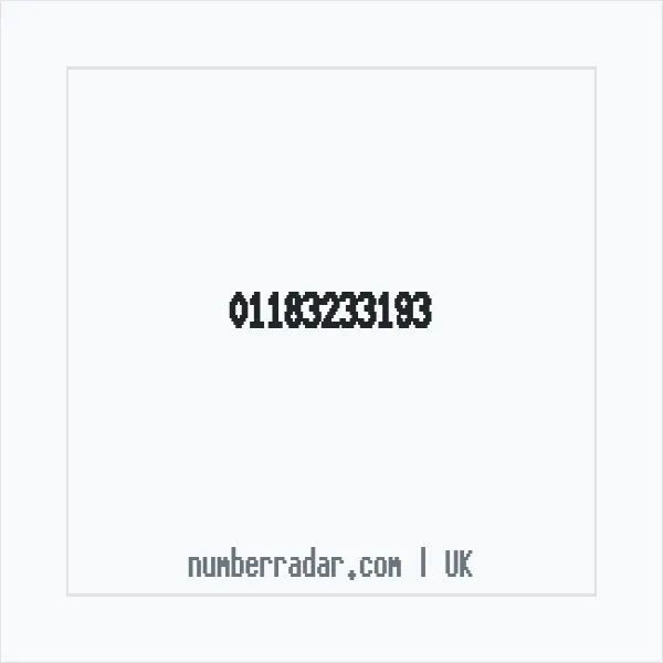 Reverse number check for +44 118 323 3193 — who called me?