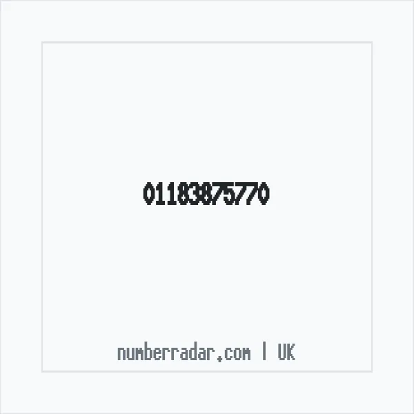 Reverse number check for +44 118 387 5770 — who called me?