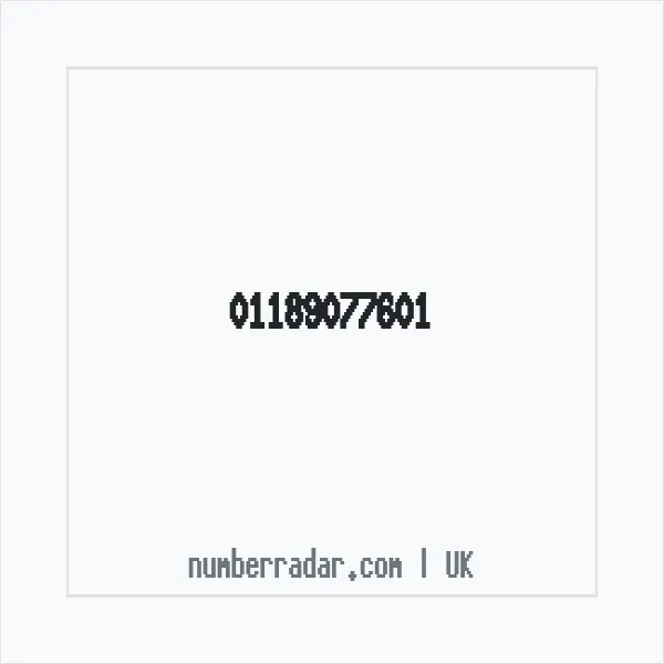 Reverse number check for +44 118 907 7601 — who called me?