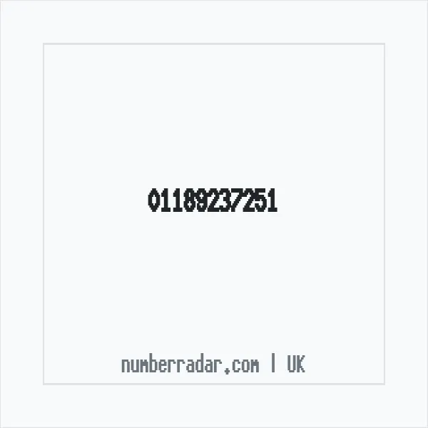 Reverse number check for +44 118 923 7251 — who called me?