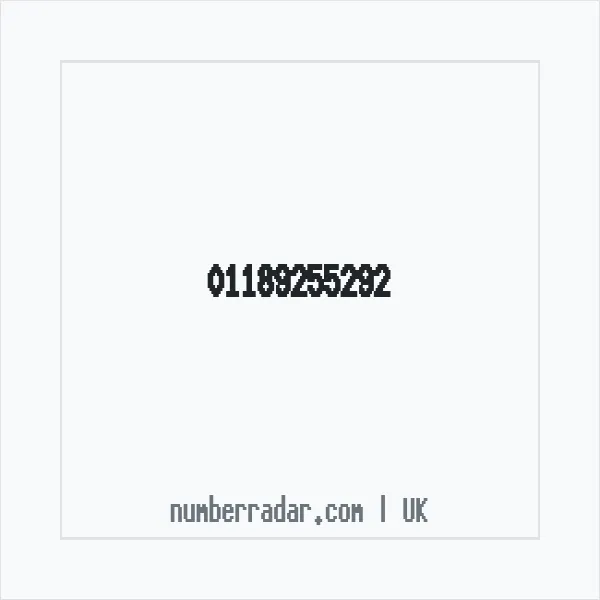 Reverse number check for +44 118 925 5292 — who called me?