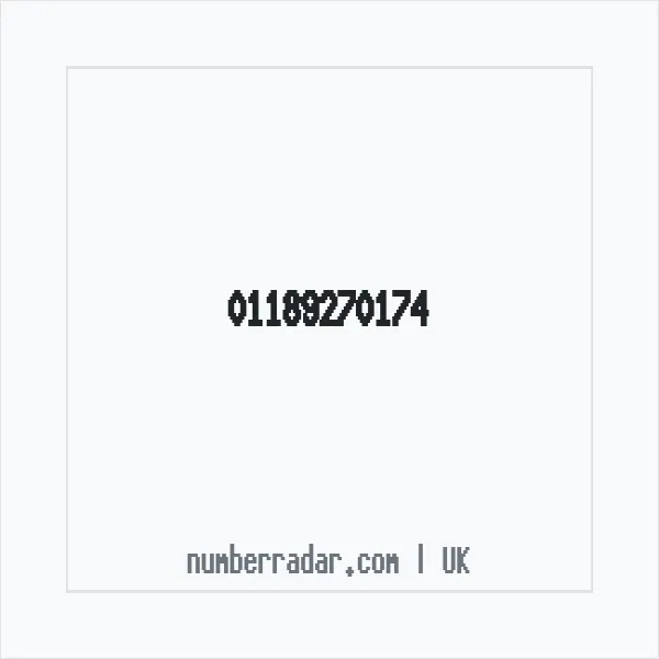 Reverse number check for +44 118 927 0174 — who called me?