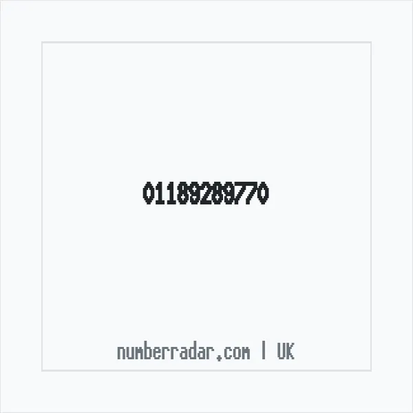 Reverse number check for +44 118 928 9770 — who called me?