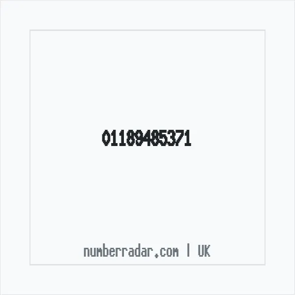 Reverse number check for +44 118 948 5371 — who called me?