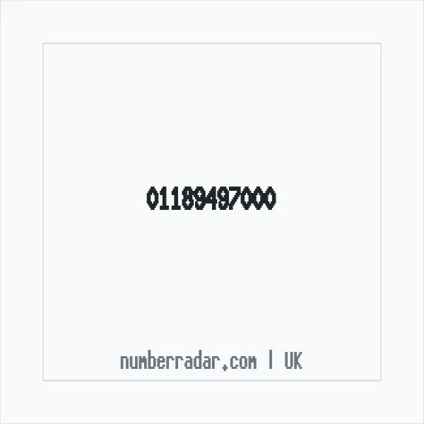 Reverse number check for +44 118 949 7000 — who called me?