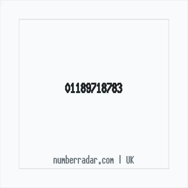 Reverse number check for +44 118 971 8783 — who called me?