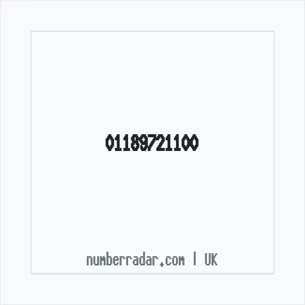Reverse number check for +44 118 972 1100 — who called me?