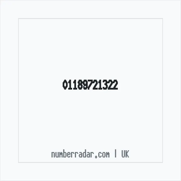 Reverse number check for +44 118 972 1322 — who called me?