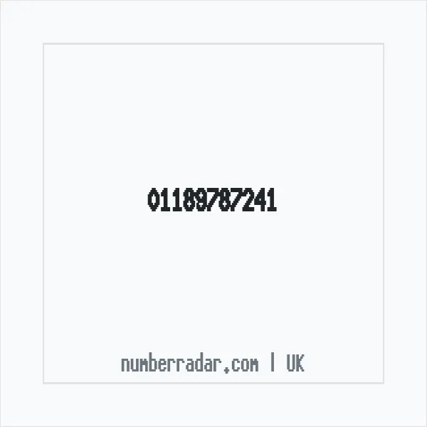 Reverse number check for +44 118 978 7241 — who called me?