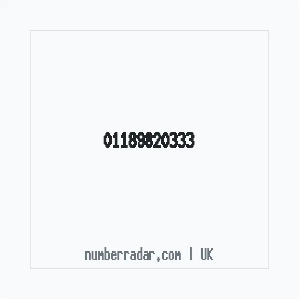 Reverse number check for +44 118 982 0333 — who called me?