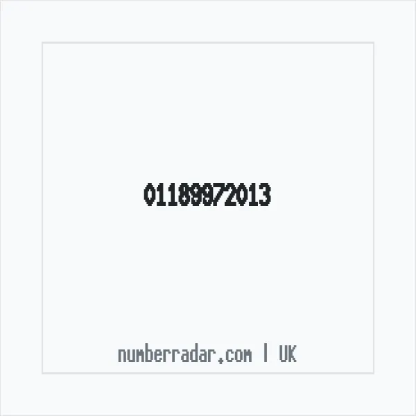 Reverse number check for +44 118 997 2013 — who called me?