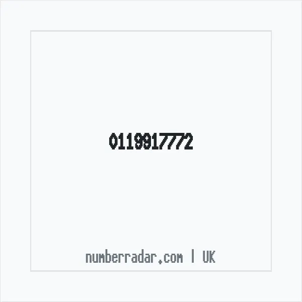 Reverse number check for +44 119917772 — who called me?