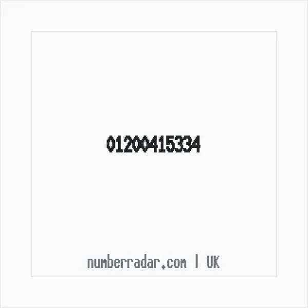 Reverse number check for +44 1200 415334 — who called me?