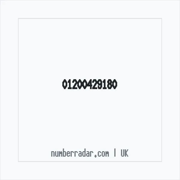Reverse number check for +44 1200 429180 — who called me?
