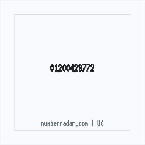 Reverse number check for +44 1200 429772 — who called me?
