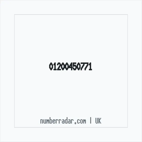 Reverse number check for +44 1200 450771 — who called me?