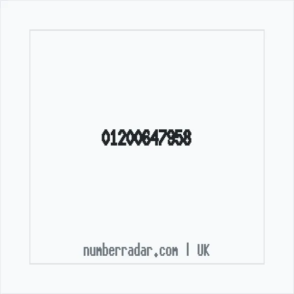 Reverse number check for +44 1200 647958 — who called me?