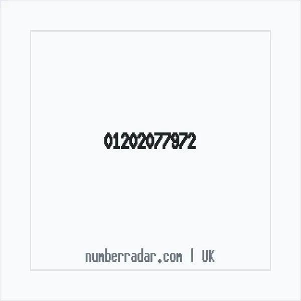 Reverse number check for +44 1202 077972 — who called me?