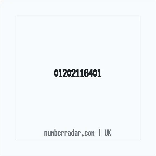 Reverse number check for +44 1202 116401 — who called me?