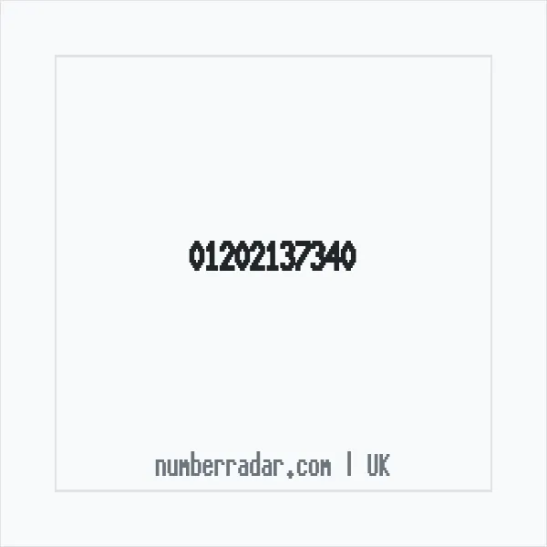 Reverse number check for +44 1202 137340 — who called me?