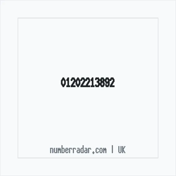 Reverse number check for +44 1202 213892 — who called me?