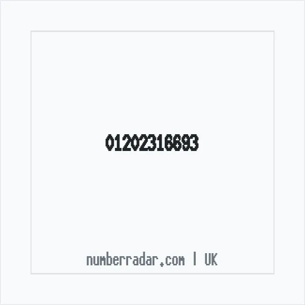 Reverse number check for +44 1202 316693 — who called me?