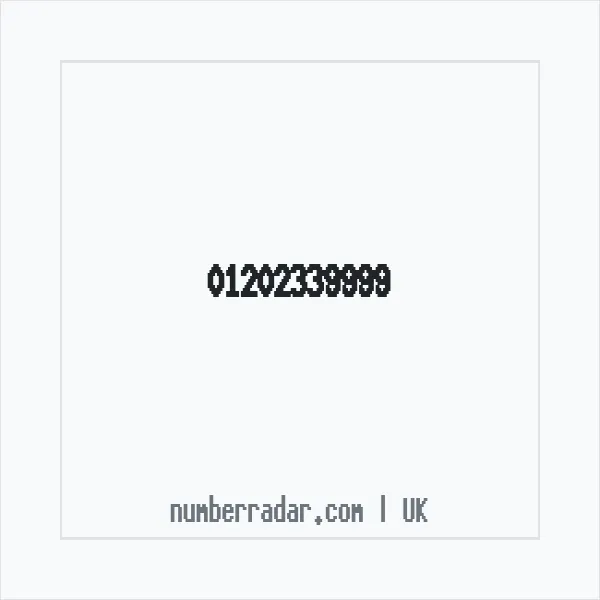 Reverse number check for +44 1202 339999 — who called me?