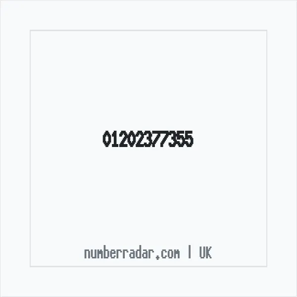 Reverse number check for +44 1202 377355 — who called me?