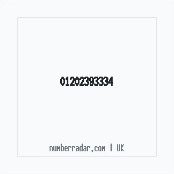 Reverse number check for +44 1202 393334 — who called me?